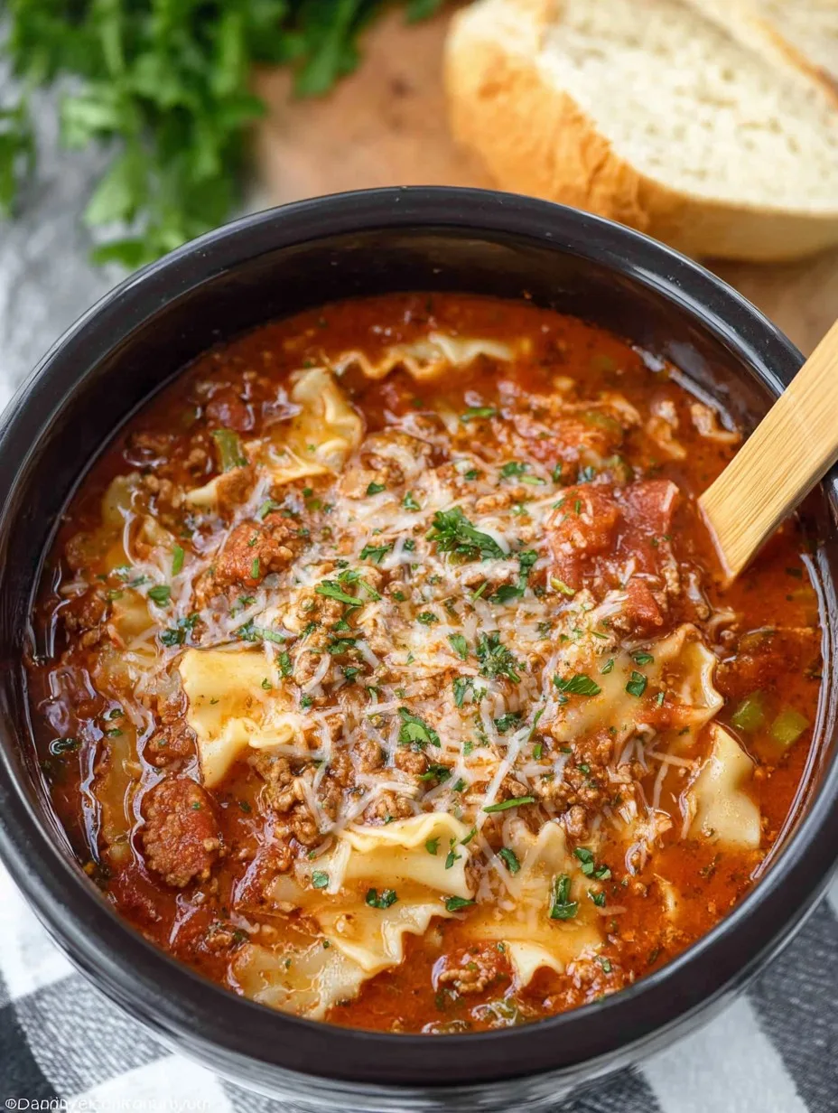 Crock pot Lasagna Soup Recipe