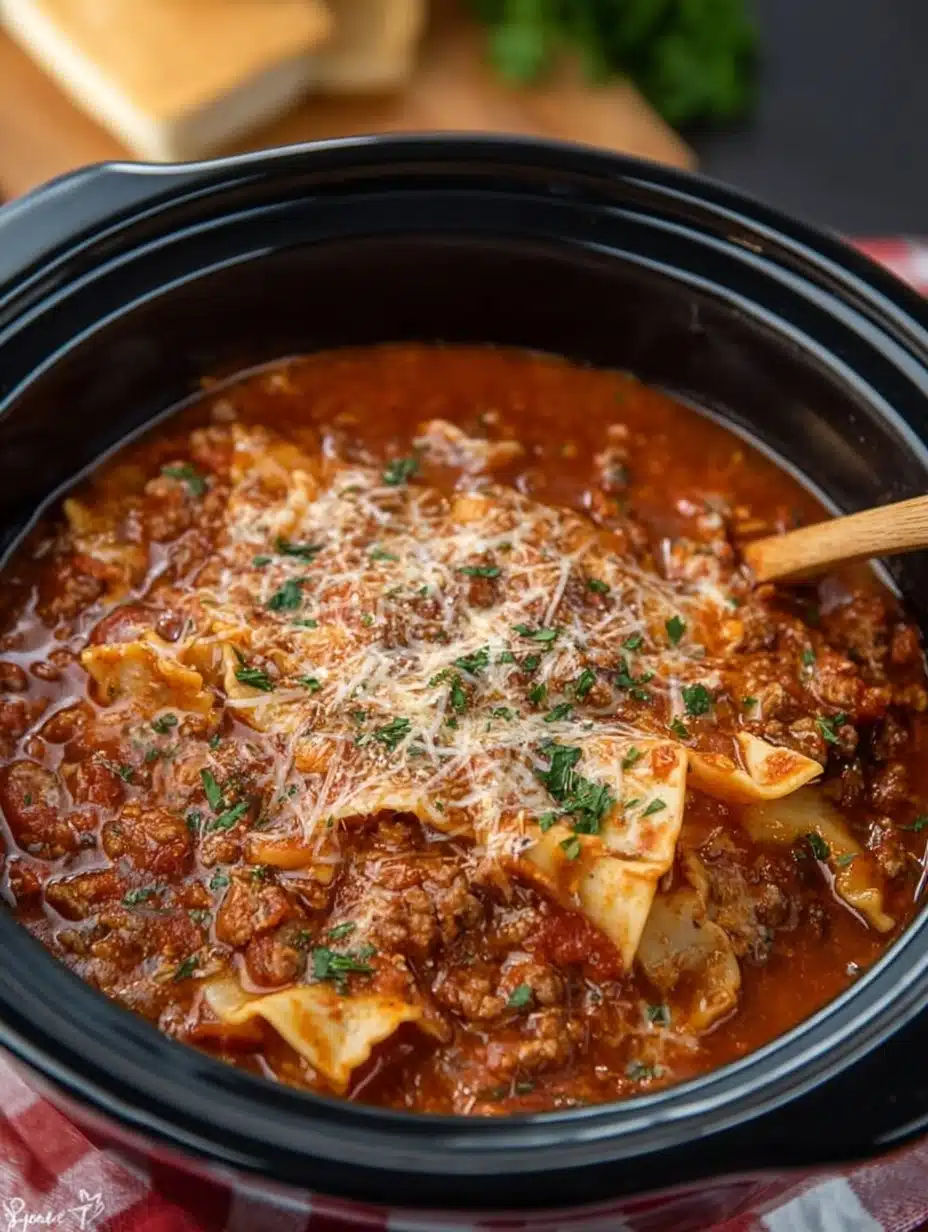 Crock pot Lasagna Soup Recipe