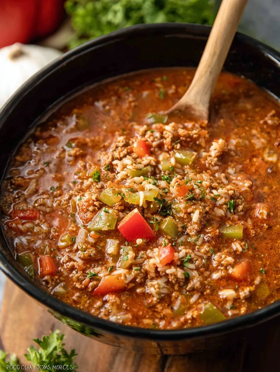 Crockpot Stuffed Pepper Soup Recipe