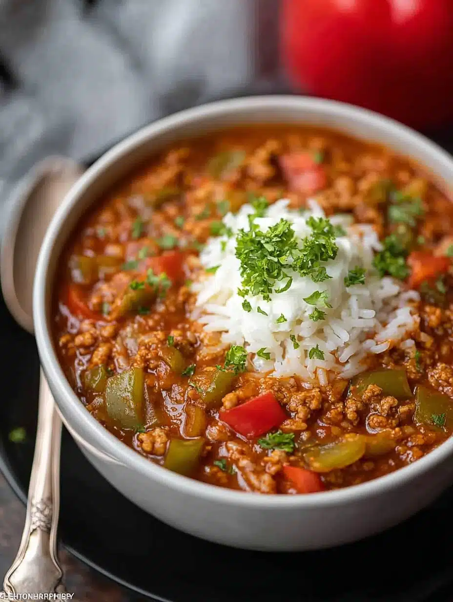 Crockpot Stuffed Pepper Soup Recipe