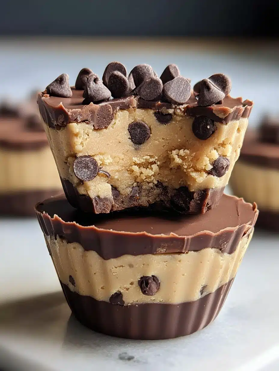 Easy Chocolate Chip Cookie Dough Cups