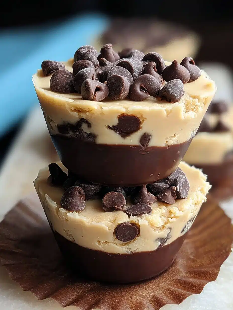 Easy Chocolate Chip Cookie Dough Cups