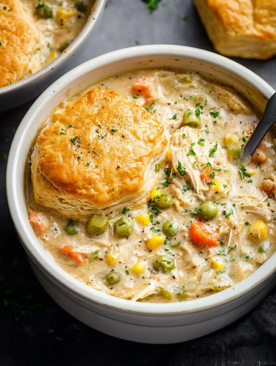 Easy Slow Cooker Chicken Pot Pie