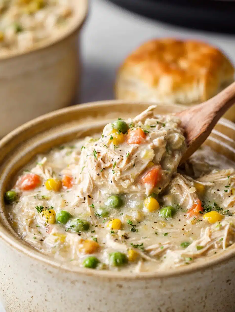 Easy Slow Cooker Chicken Pot Pie