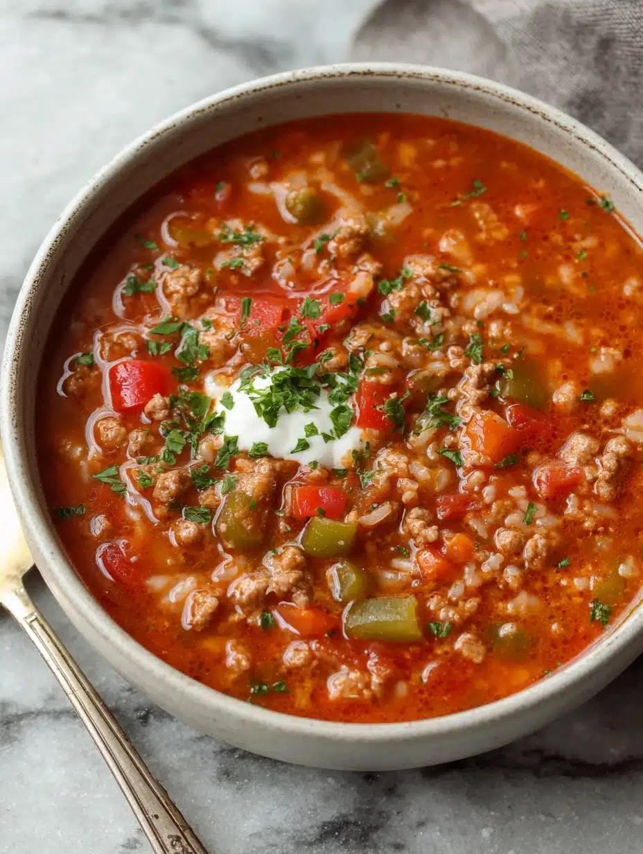Easy Stuffed Pepper Soup