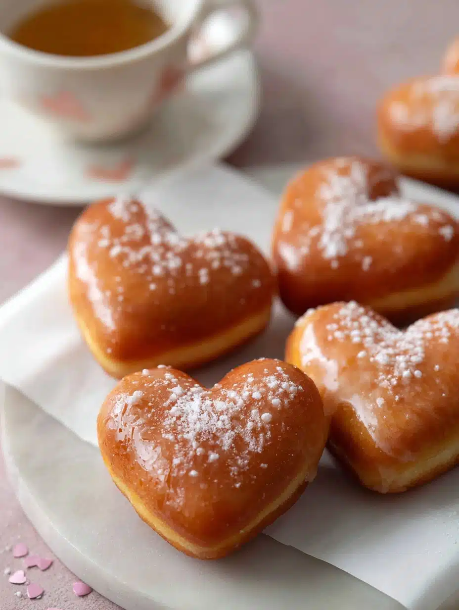 heart shaped doughnuts for valentine's day