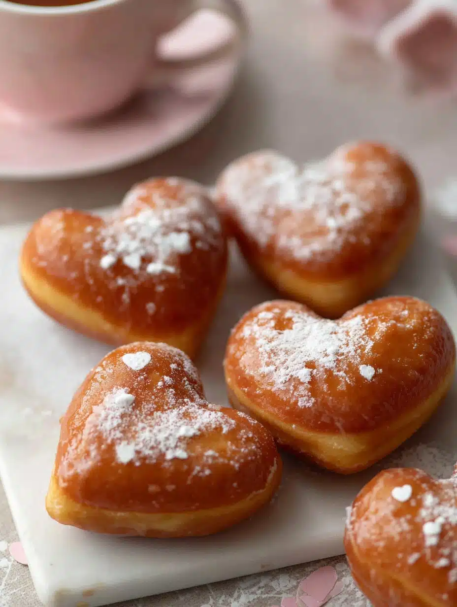 heart shaped doughnuts for valentine's day