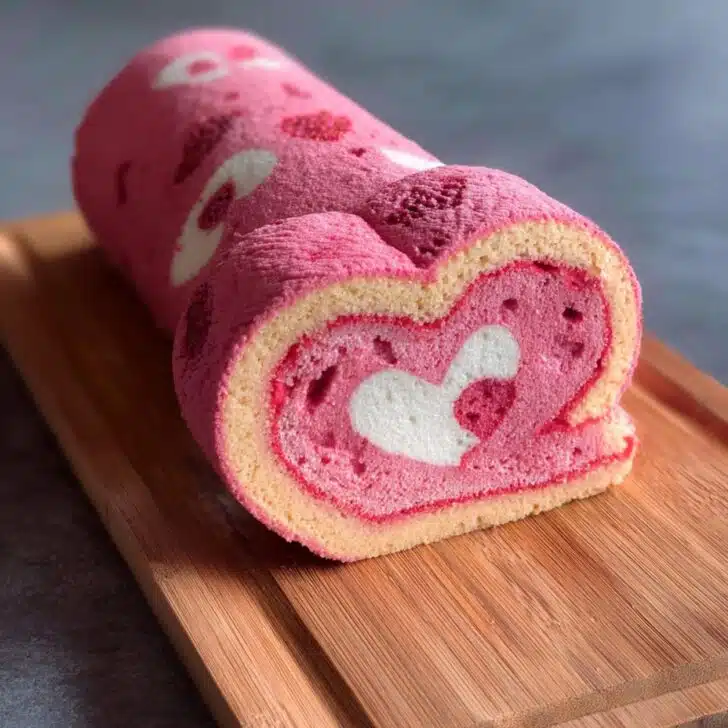 Heart-Shaped Swiss Roll for Valentine's Day: A Sweet Surprise