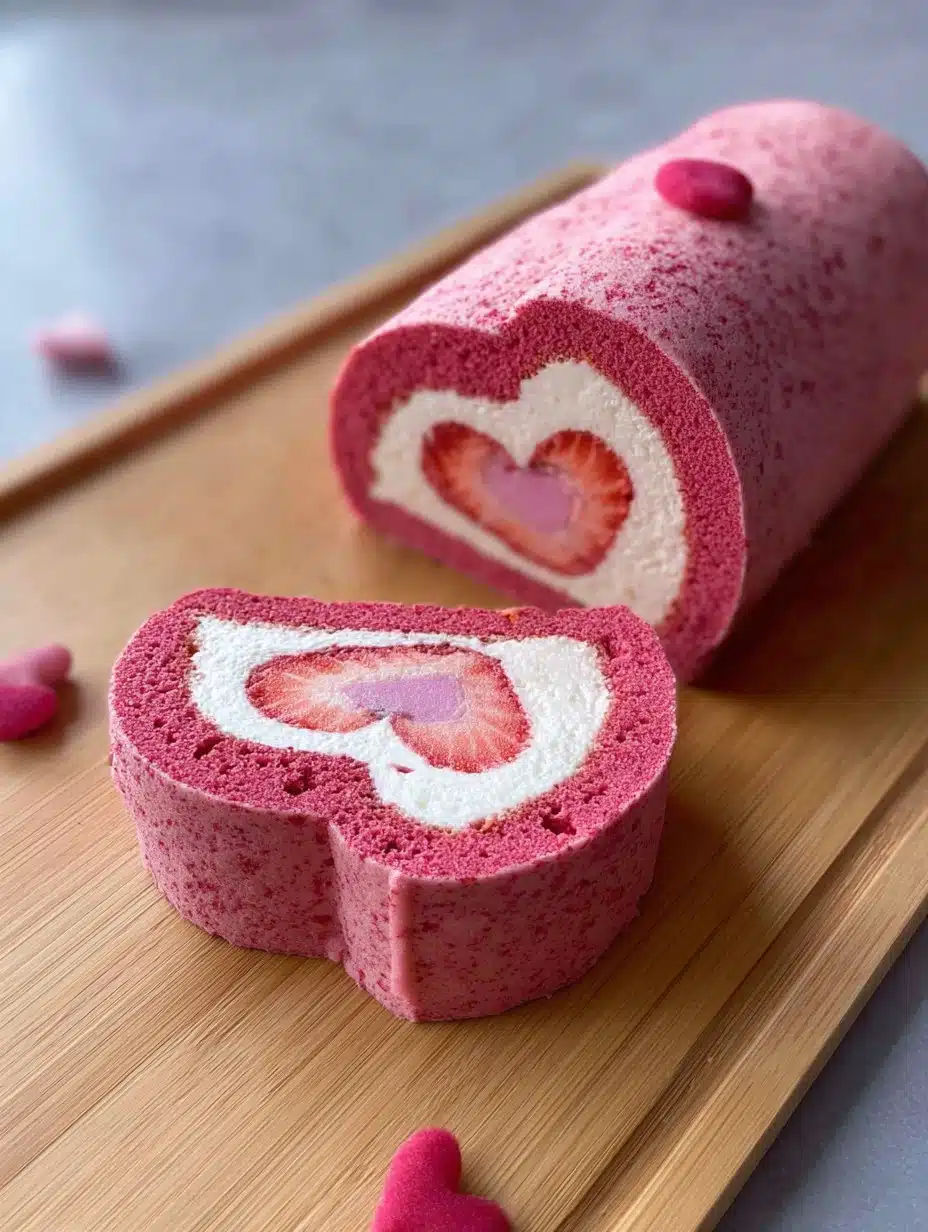 Heart-Shaped Swiss Roll for valentine's day