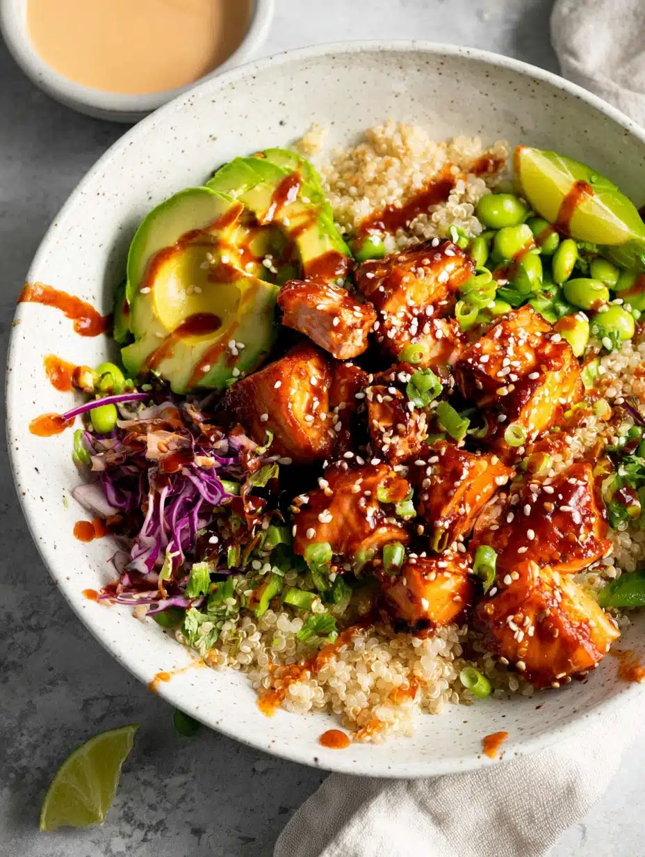 Honey Sriracha Salmon Bowls