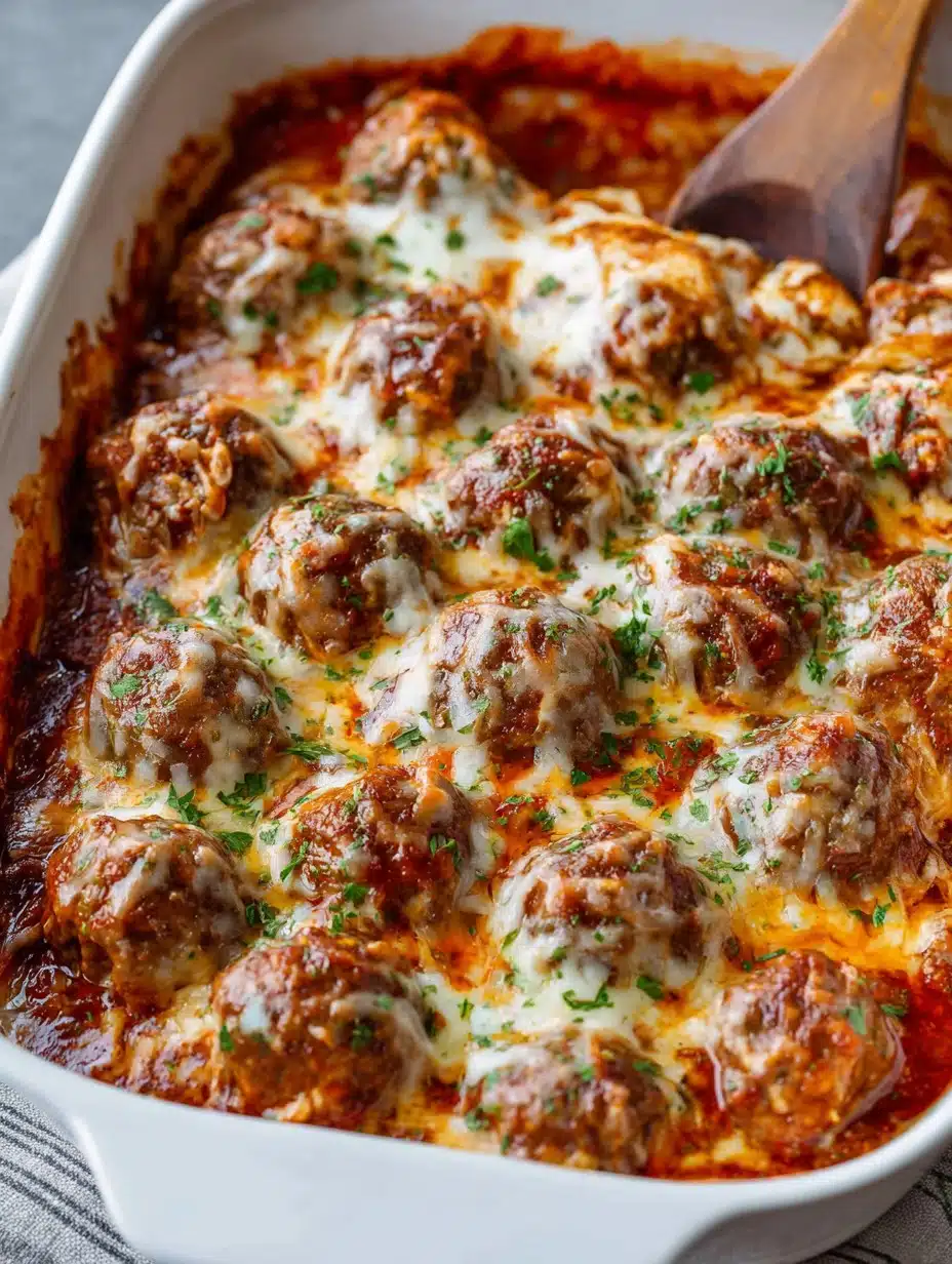 Meatballs Parmesan Casserole