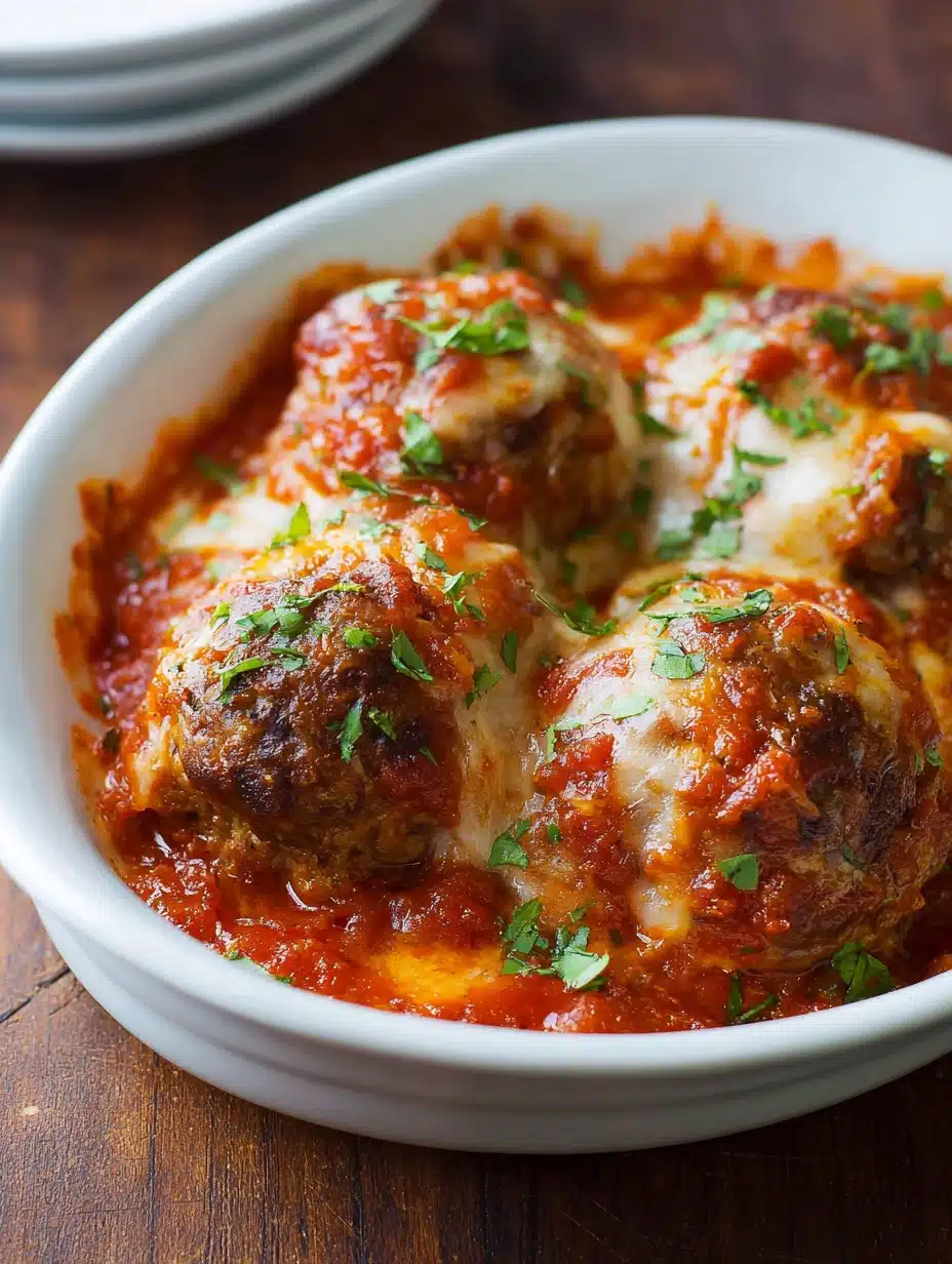 Meatballs Parmesan Casserole