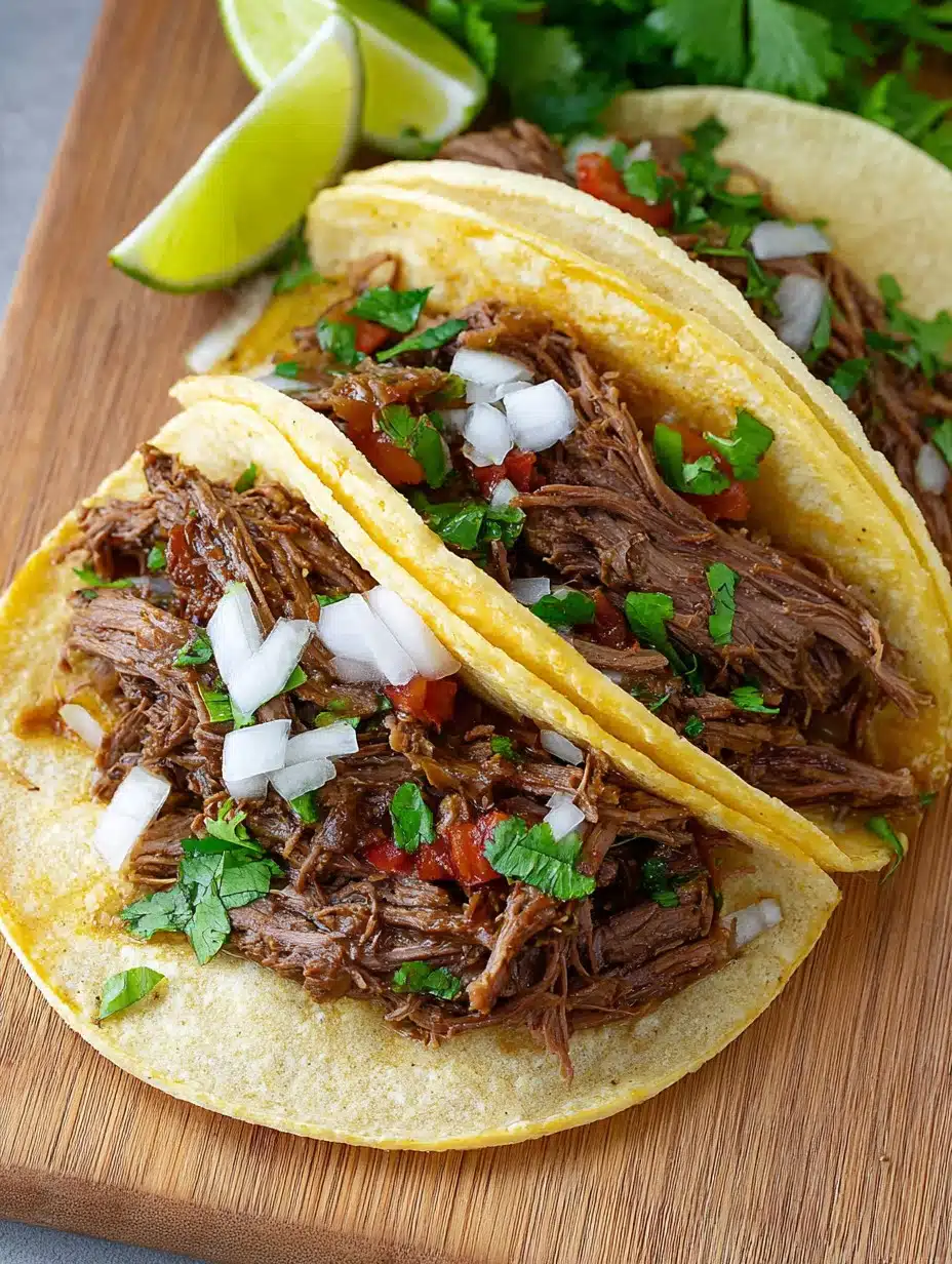 My Go-To Crock-Pot Shredded Beef Tacos