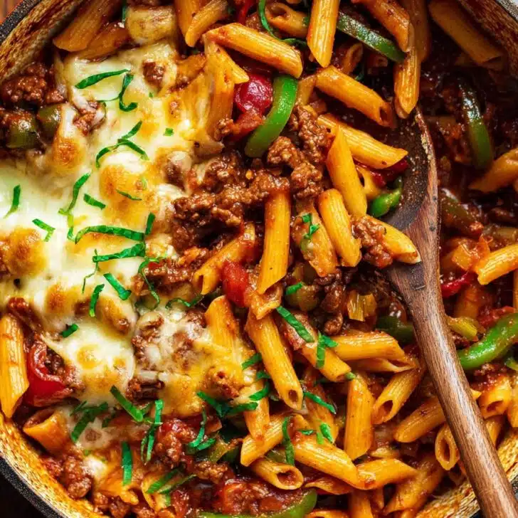 One Pot Cajun Beef Pasta with lots-of-veg: Busy Night Winner