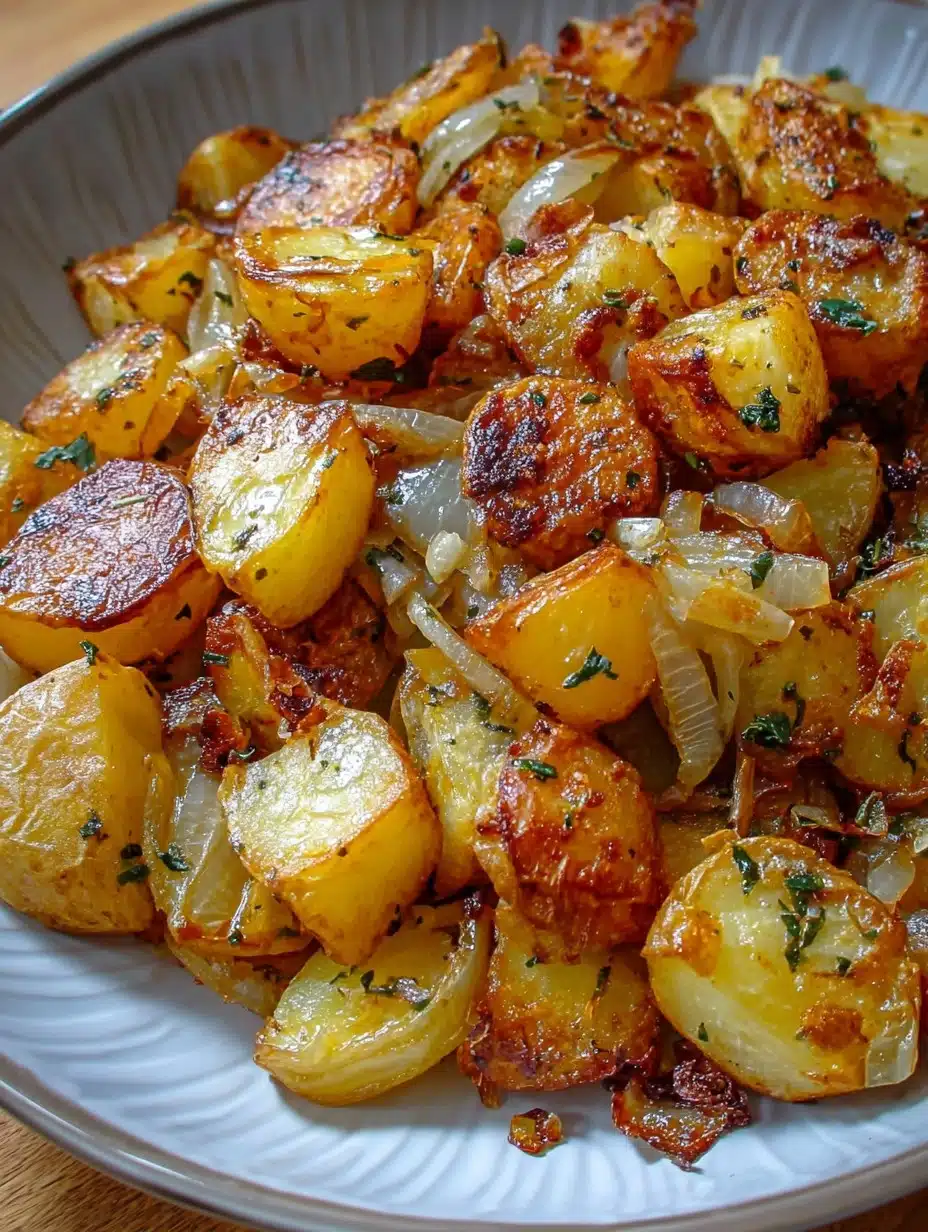 OVEN FRIED POTATOES & ONIONS