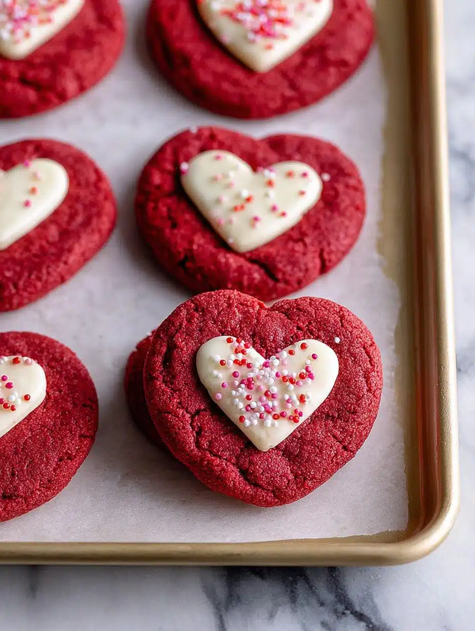 Red Velvet Sugar Cookies Valentine’s Day dessert