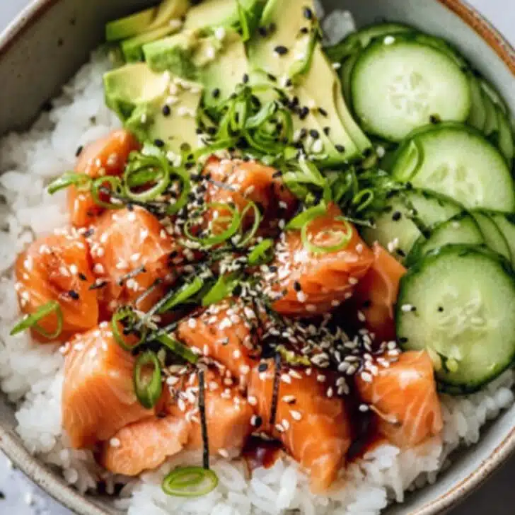 Rice Bowls with Salmon and Cucumber That Feel Like Home