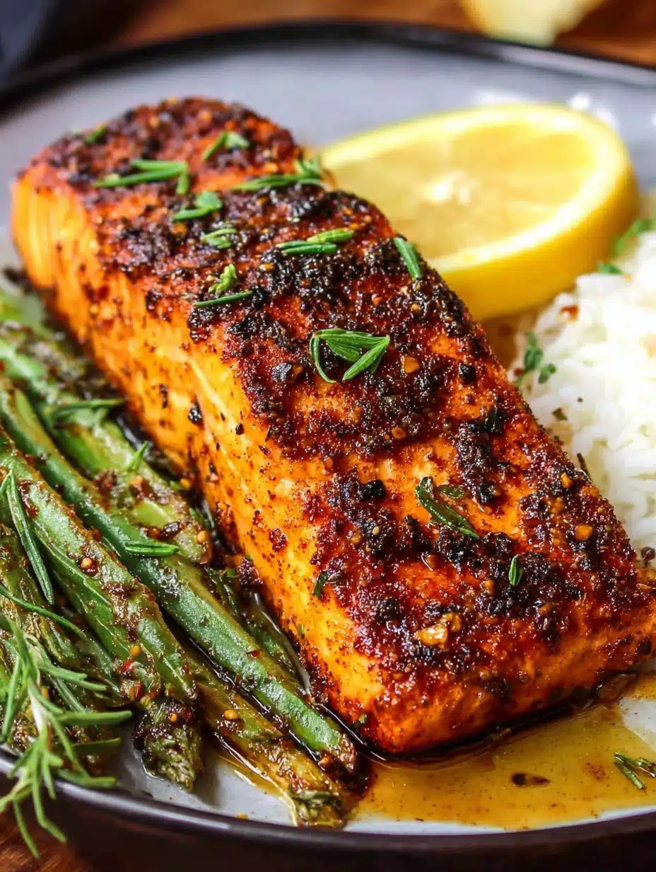 Savory Cajun Spiced Salmon with Sweet Honey Butter Glaze