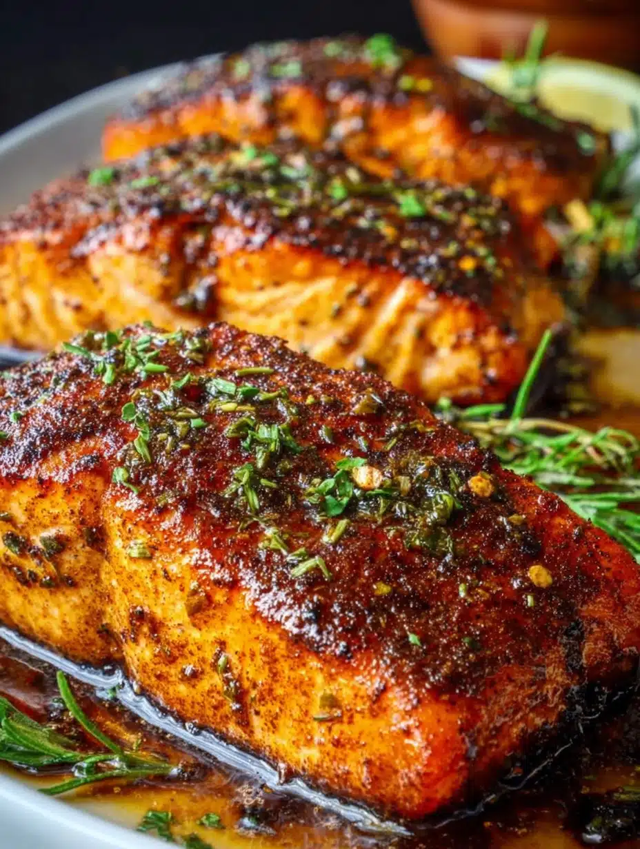 Savory Cajun Spiced Salmon with Sweet Honey Butter Glaze