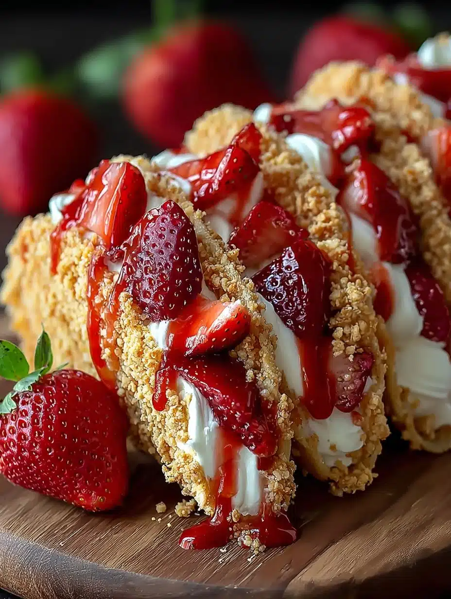 Strawberry Crunch Cheesecake Tacos Recipe