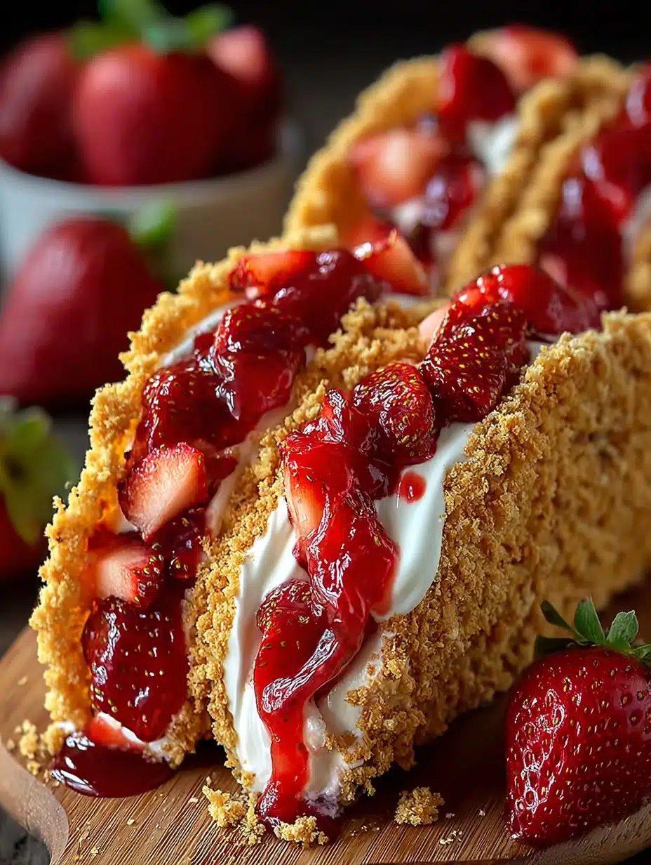 Strawberry Crunch Cheesecake Tacos Recipe
