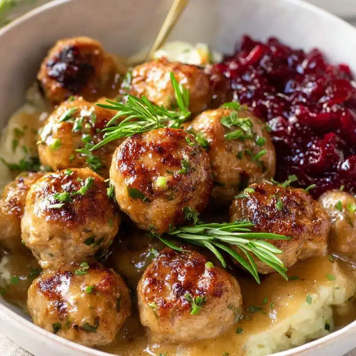 Turkey and Stuffing Meatballs: Cozy Family-Style Recipe Guide