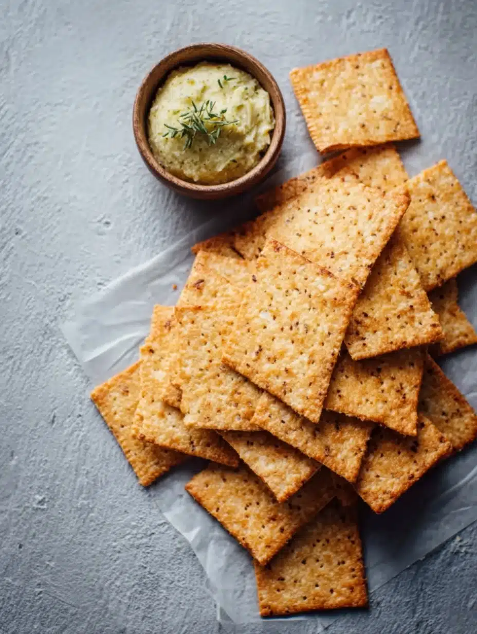 2 Ingredient Keto Crackers