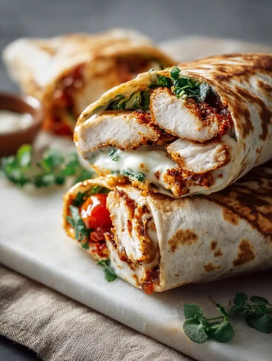 Air Fryer Chicken & Mozzarella Wraps