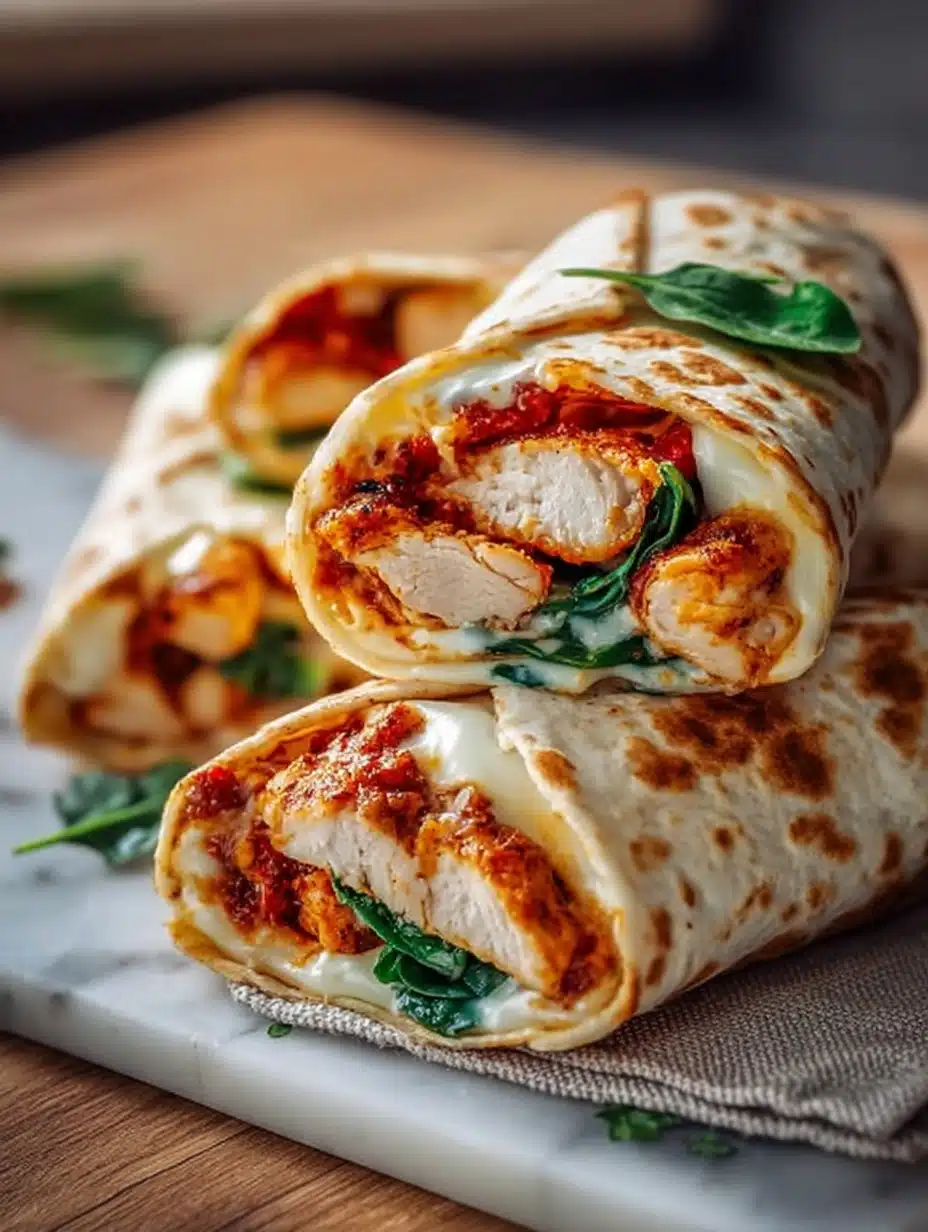Air Fryer Chicken & Mozzarella Wraps