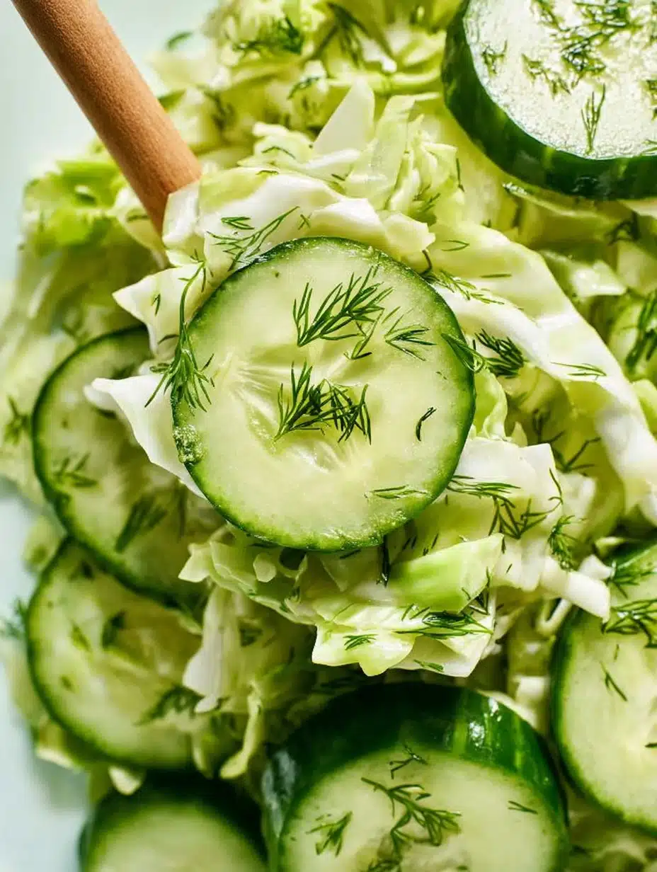 Cabbage and Cucumber Salad with Dill