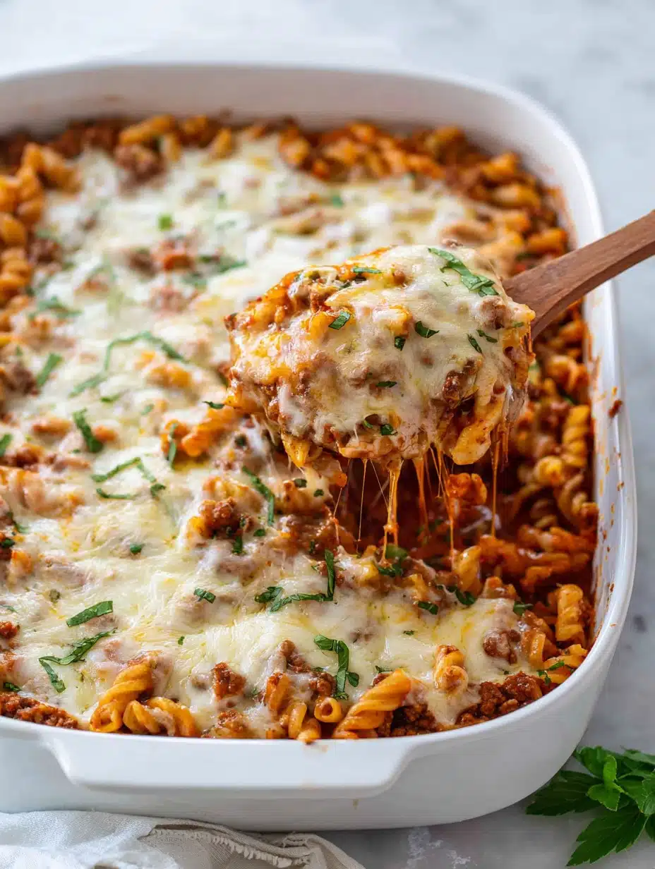 Cheesy Ground Beef Pasta Bake