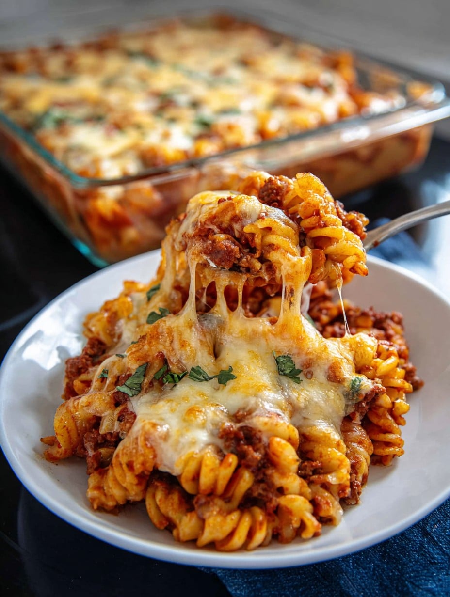 Cheesy Ground Beef Pasta Bake