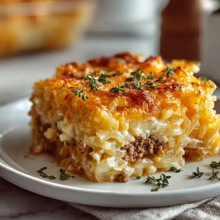 Cheesy Hamburger Hashbrown Casserole Recipe That Hits the Spot