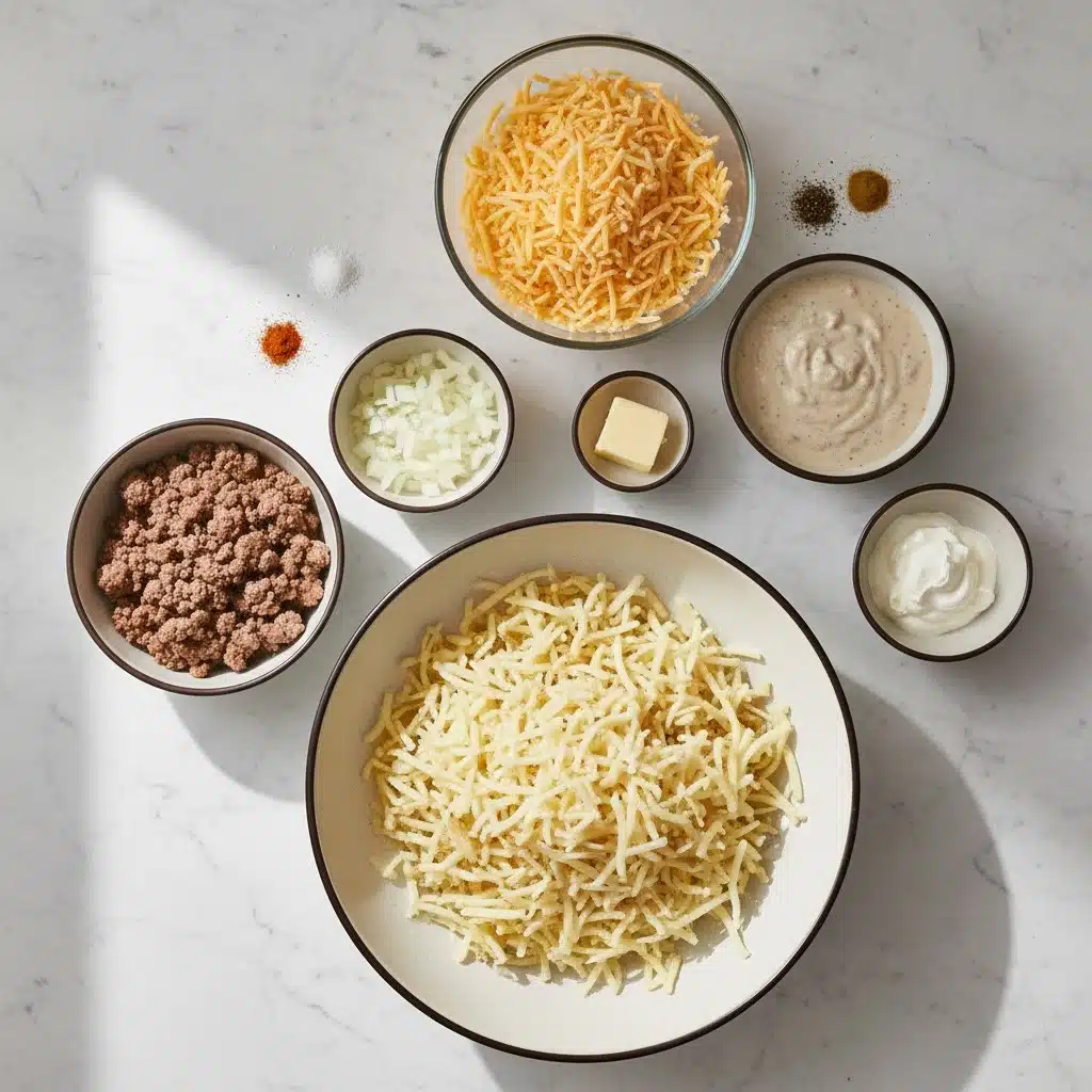 Cheesy Hamburger Hashbrown Casserole