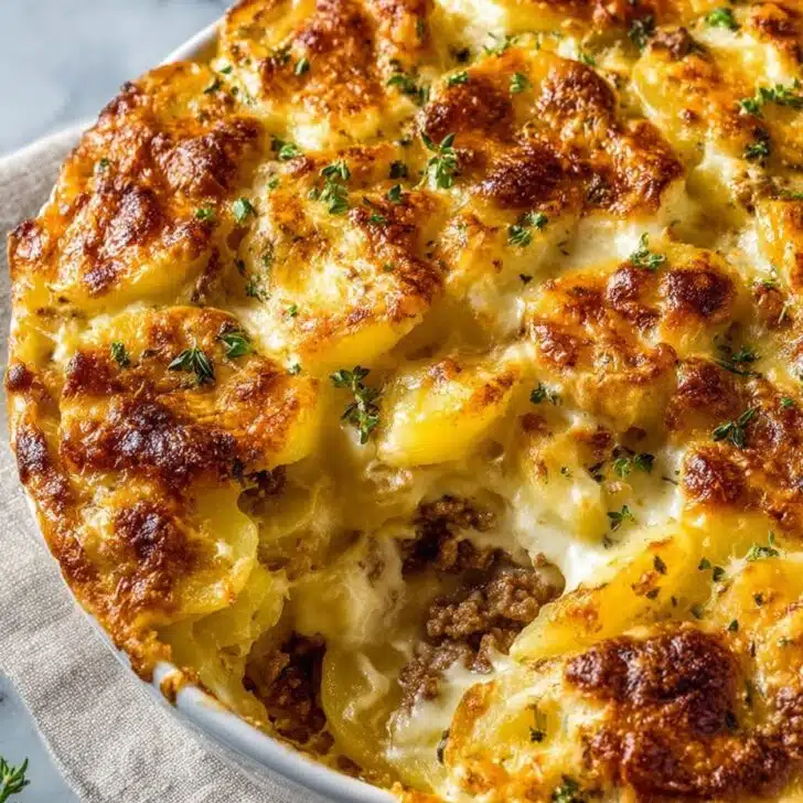 Cheesy Hamburger Potato Casserole: Cozy Family Favorite Recipe