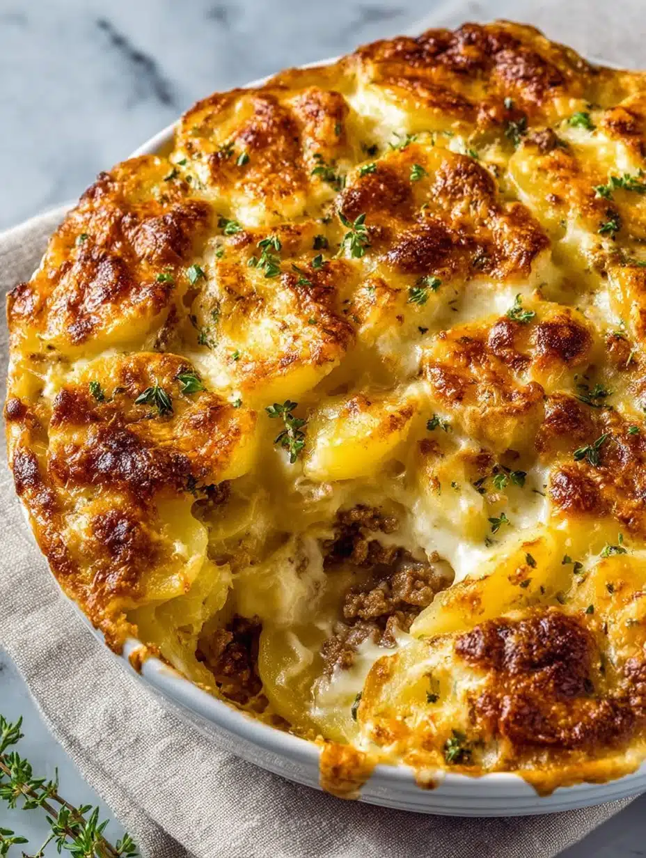 Cheesy Hamburger Potato Casserole
