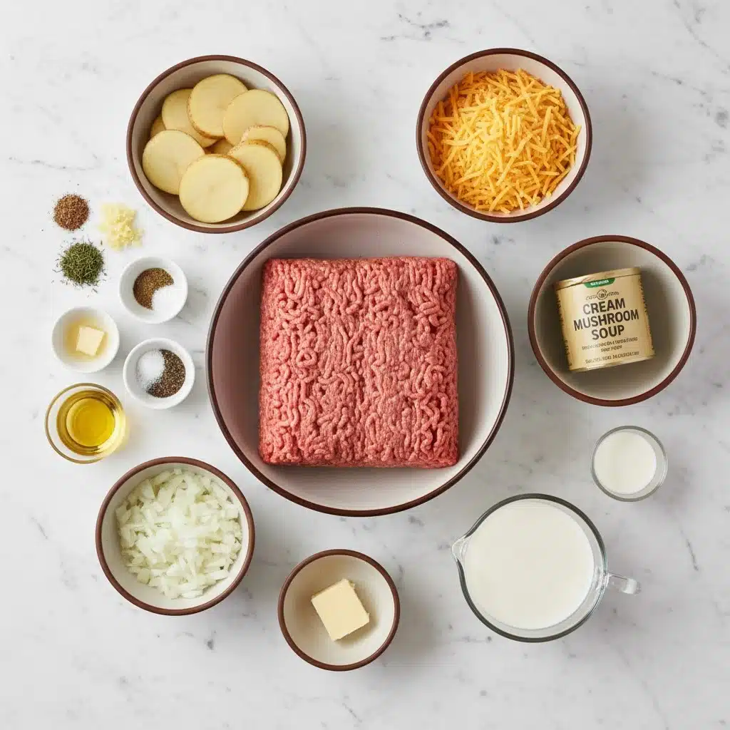 Cheesy Hamburger Potato Casserole