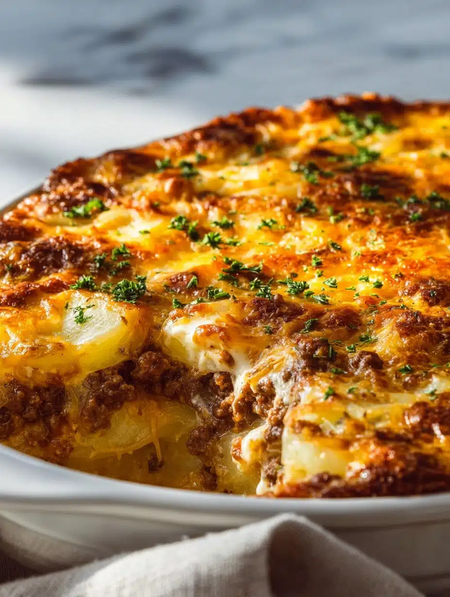 Cheesy Hamburger Potato Casserole