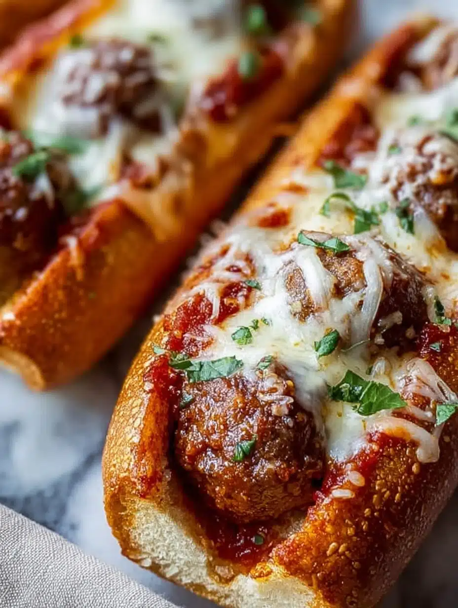 Cheesy Meatball Subs
