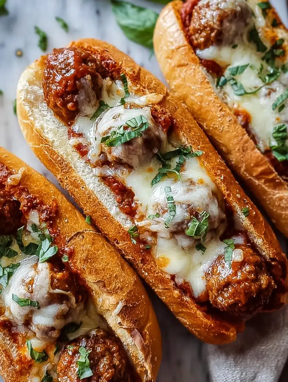 Cheesy Meatball Subs