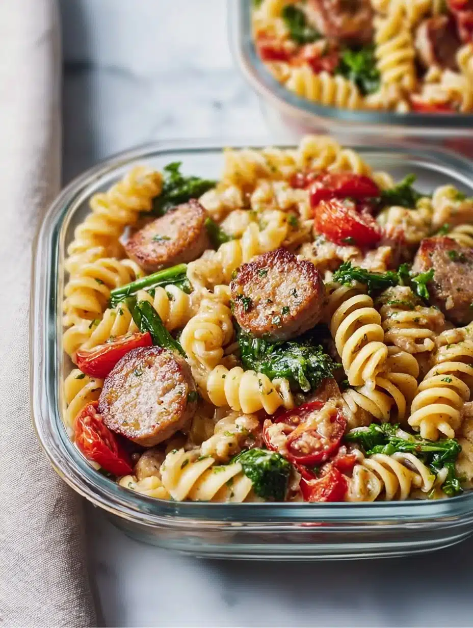Chicken Sausage Pasta Meal Prep Bowl