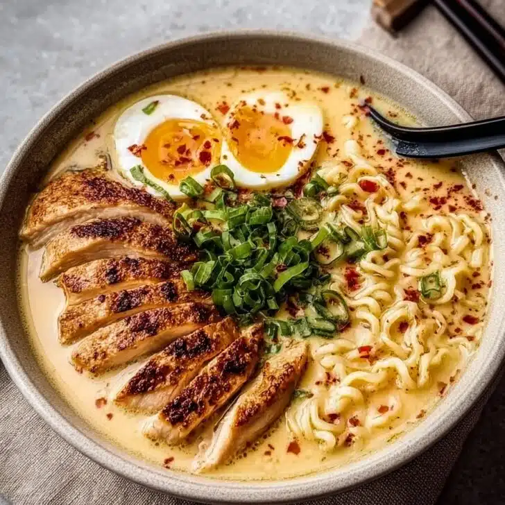 Creamy Garlic Chicken Ramen: Cozy Weeknight Dinner Perfection