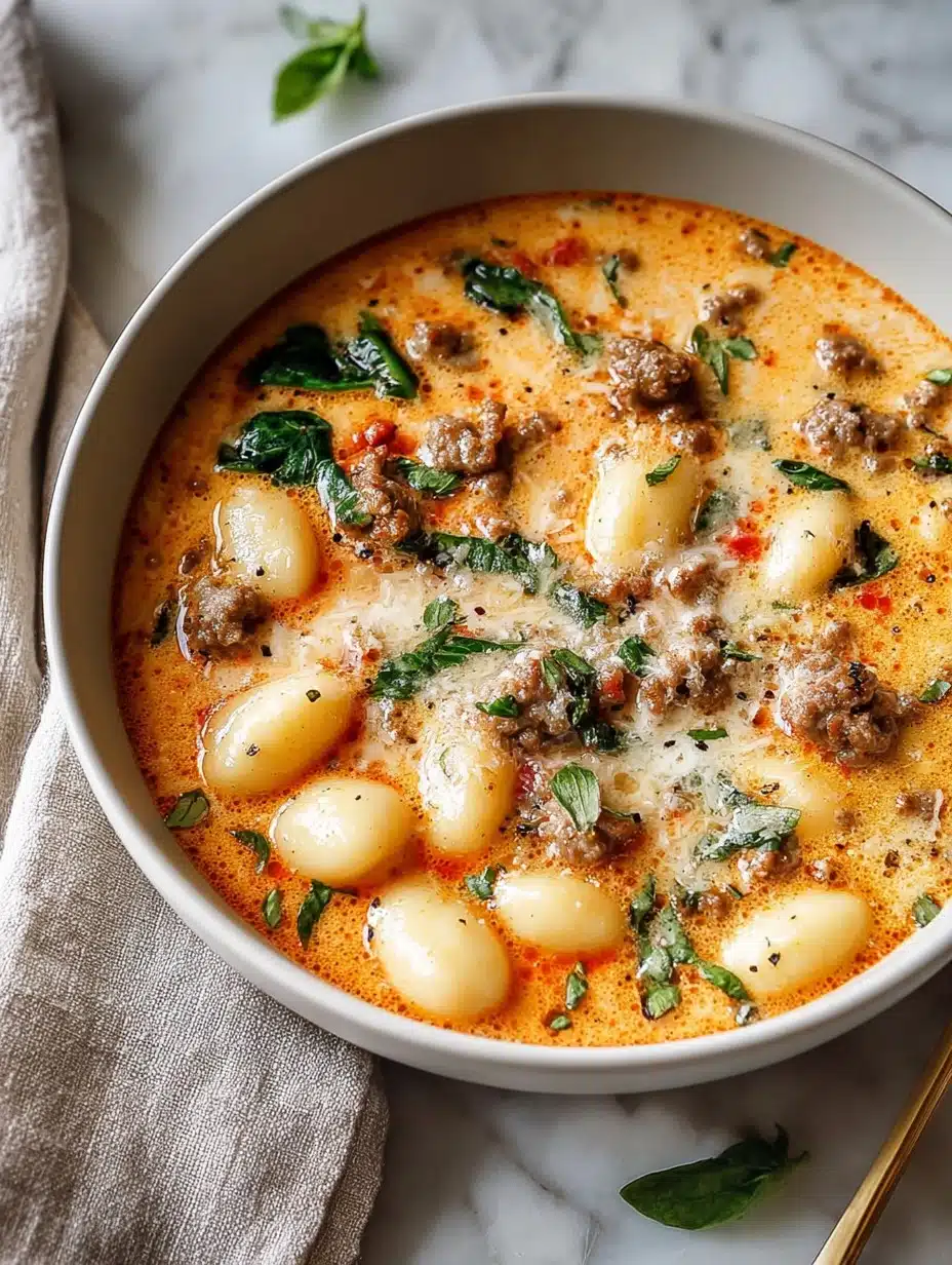 Creamy Italian Sausage Gnocchi Soup Recipe