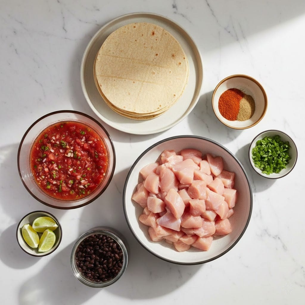 Easy Freezer Meal Prep Salsa Chicken Tacos