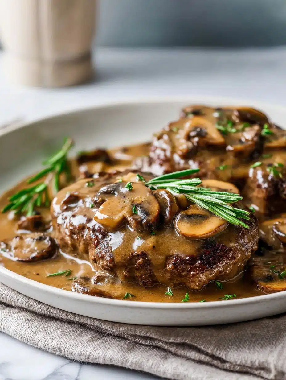 Easy Salisbury Steak with Homemade Mushroom Gravy