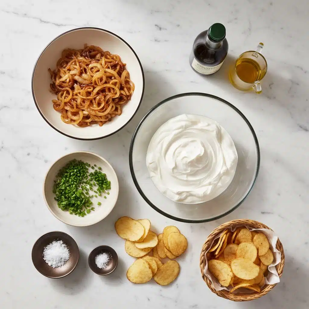 French Onion Dip with Homemade Chips