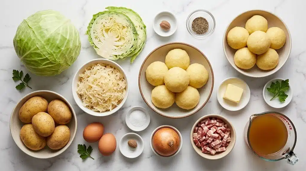 German Cabbage and Dumplings