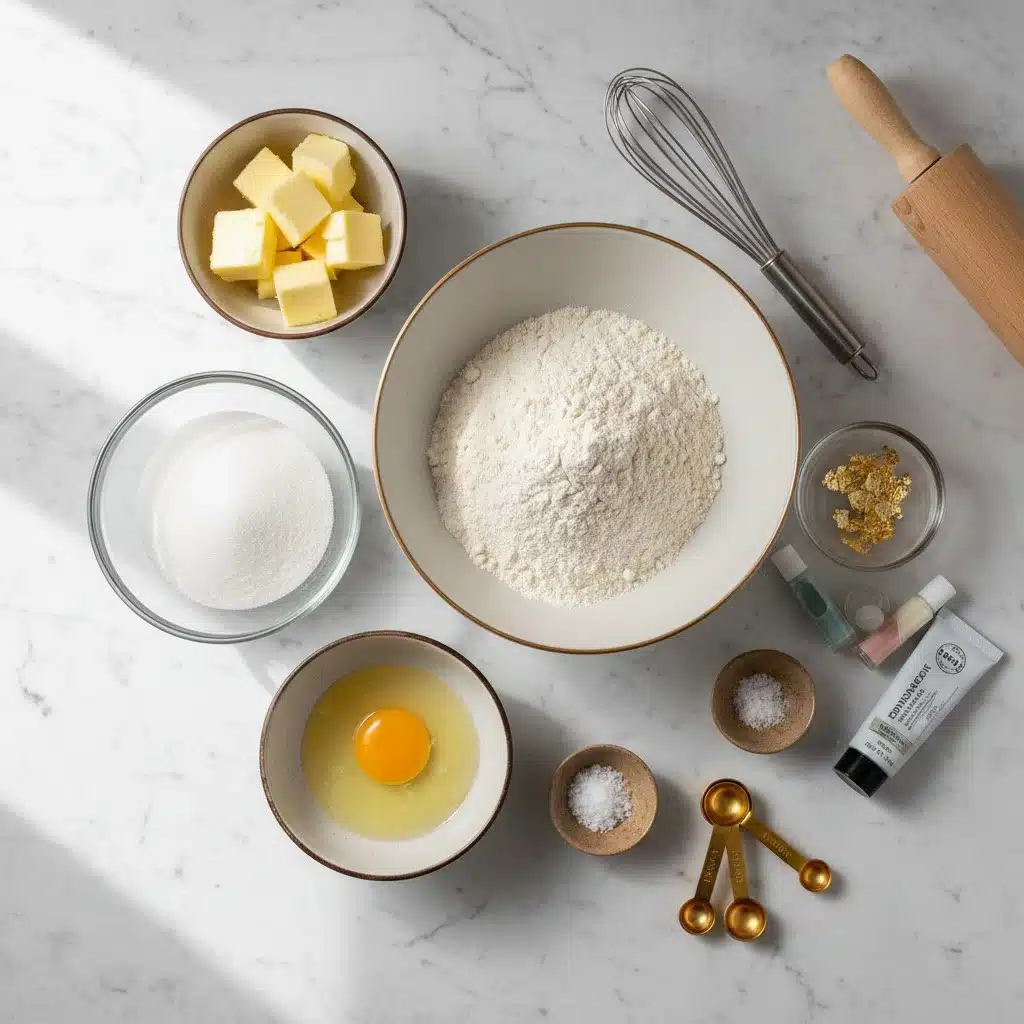Gold-Flecked Elegant Decorated Sugar Cookies