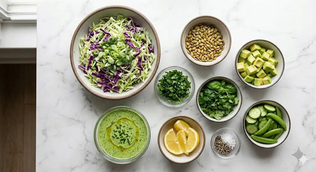 Green Goddess Cabbage Salad