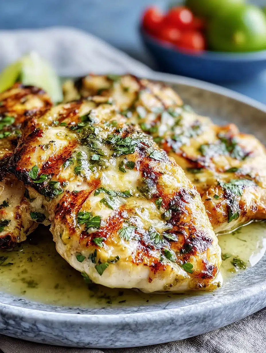 Grilled Salsa Verde Pepper Jack Chicken